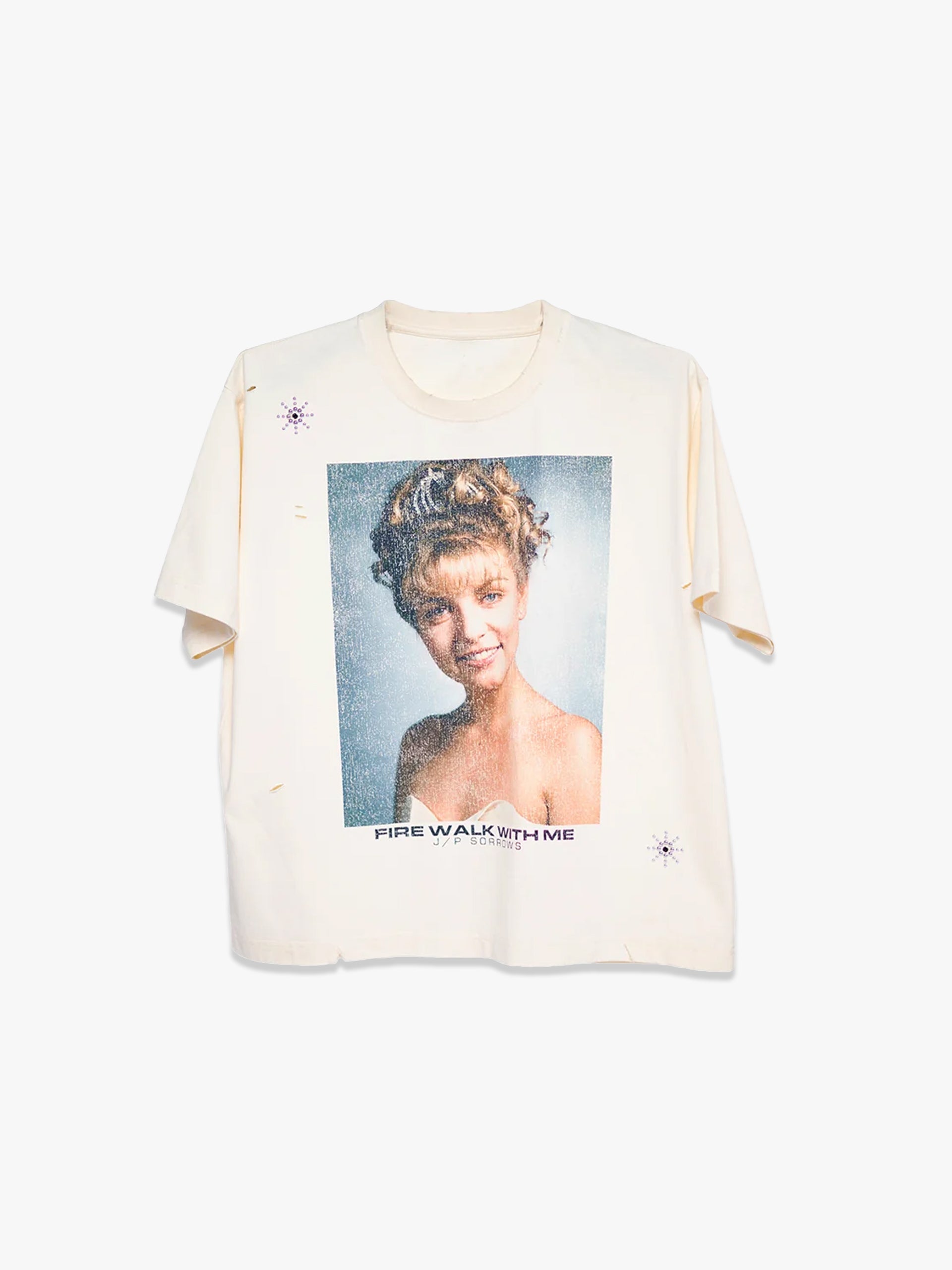 FIRE WALK WITH ME EMBELLISHED VINTAGE TEE