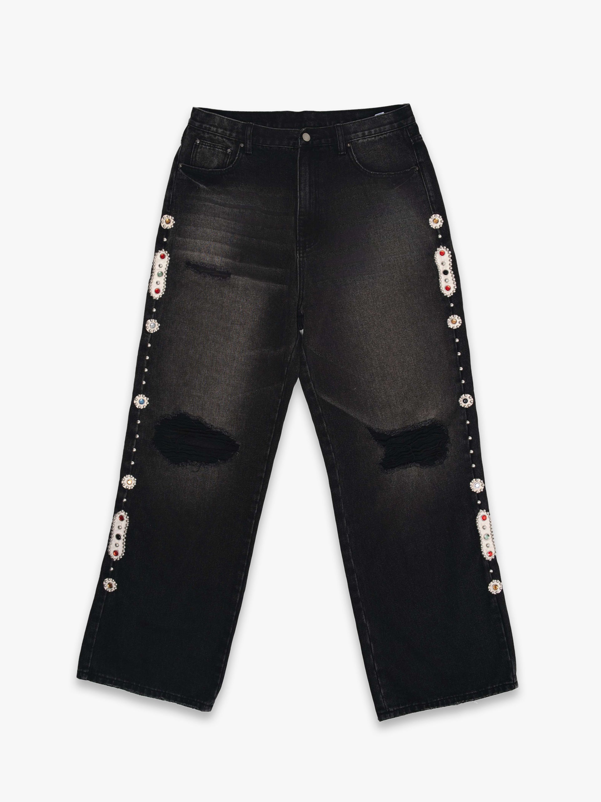 15 O.Z. BAGGY EMBELLISHED JEANS
