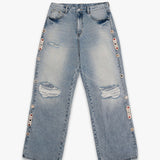 15 O.Z. BAGGY EMBELLISHED JEANS
