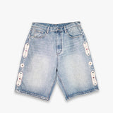 RHINESTONE EMBELLISHED DENIM SHORTS
