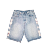 RHINESTONE EMBELLISHED DENIM SHORTS