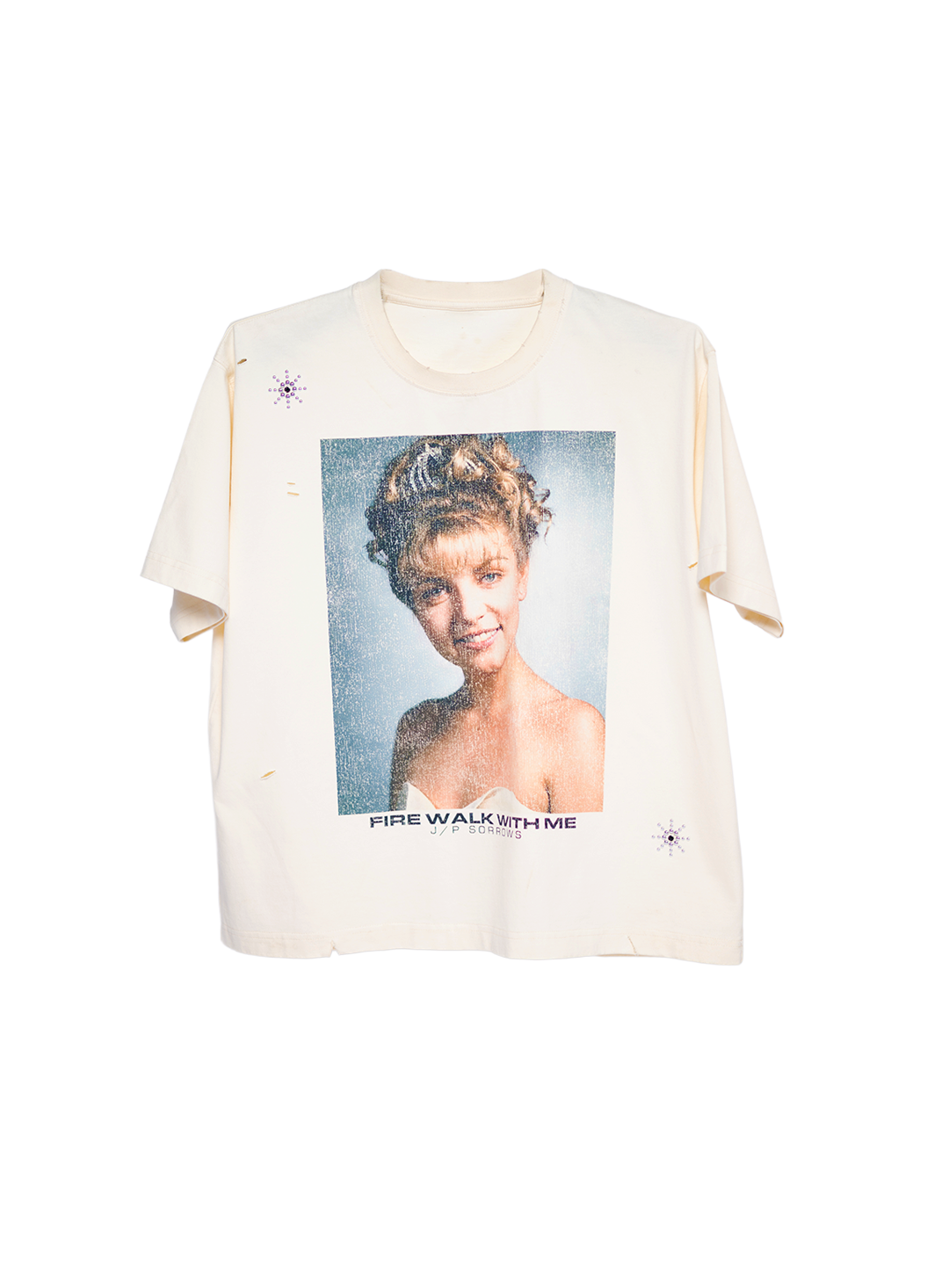 FIRE WALK WITH ME EMBELLISHED VINTAGE TEE