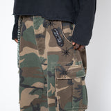 CAMO EMBELLISHED CARGO SHORTS