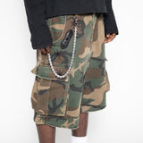 CAMO EMBELLISHED CARGO SHORTS