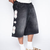 RHINESTONE EMBELLISHED DENIM SHORTS