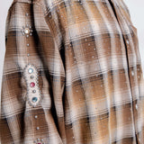 EMBELLISHED RHINESTONE FLANNEL