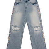 15 O.Z. BAGGY EMBELLISHED JEANS