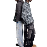 15 O.Z. BAGGY EMBELLISHED JEANS