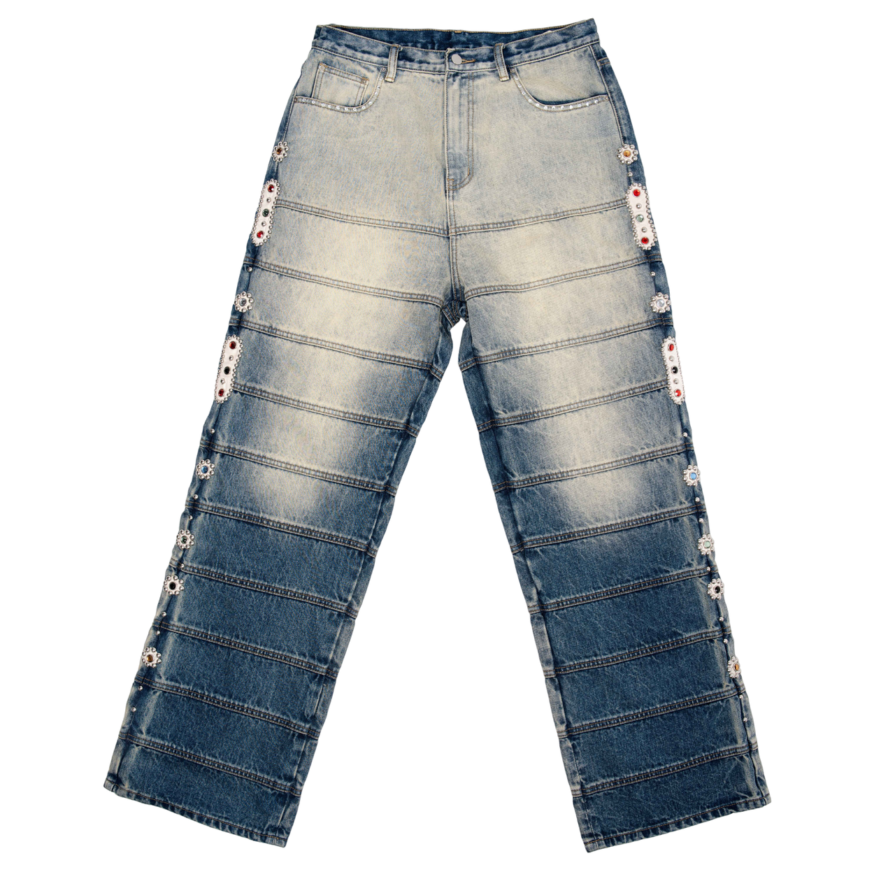 (1 of 1) 20 OZ. Paneled Embellished Jeans