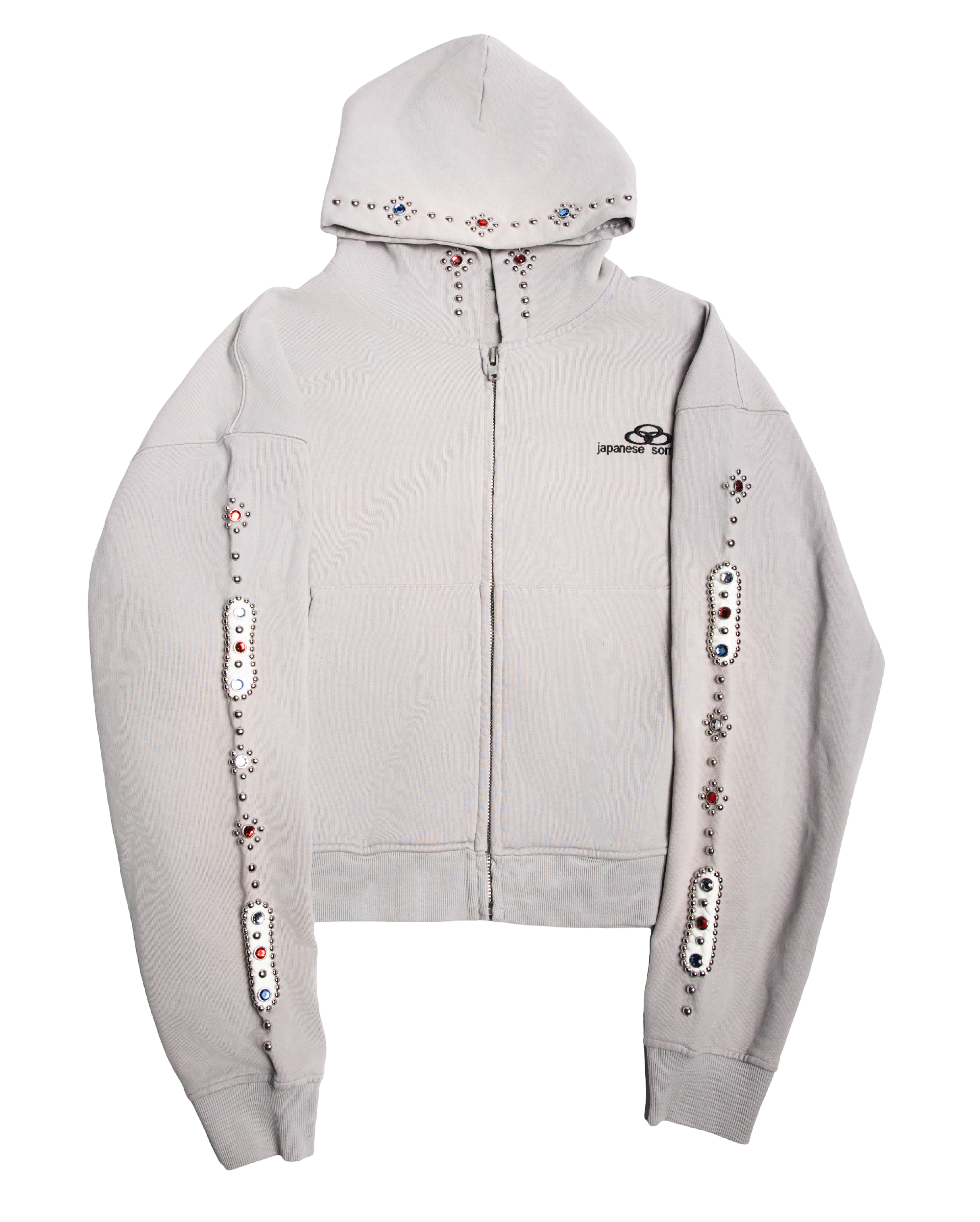 Bone Embellished Hoodie