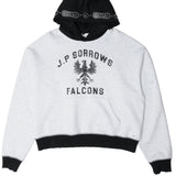 TWO TONE EMBELLISHED HOODIE