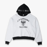 TWO TONE EMBELLISHED HOODIE