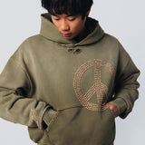 PEACE RIVETED HOODIE