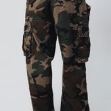CAMO EMBELLISHED CARGO PANTS