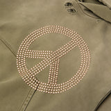PEACE RIVETED HOODIE