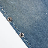 SNAKESKIN EMBELLISHED JEANS