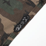 CAMO EMBELLISHED CARGO PANTS