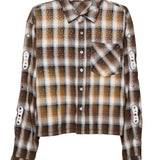 EMBELLISHED RHINESTONE FLANNEL