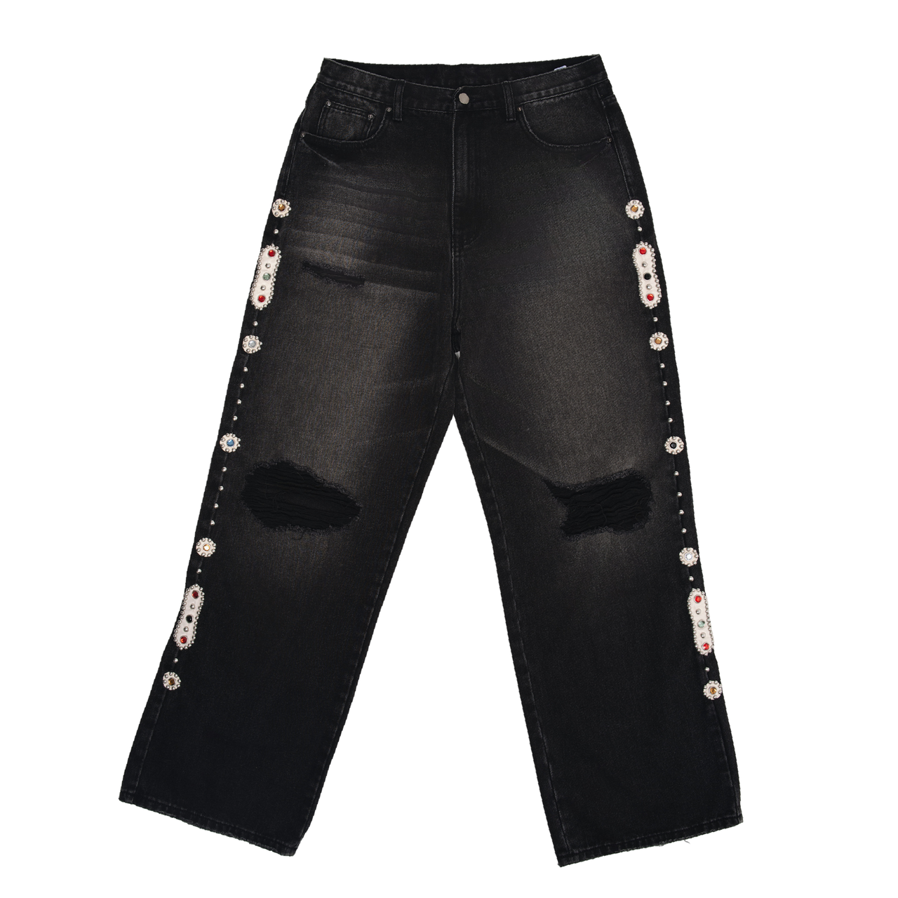 15 oz. Baggy Embellished Jeans