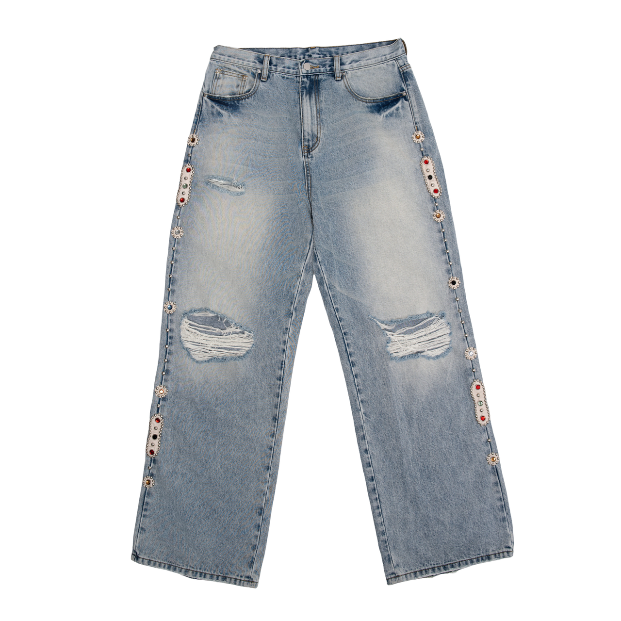 15 oz. Baggy Embellished Jeans